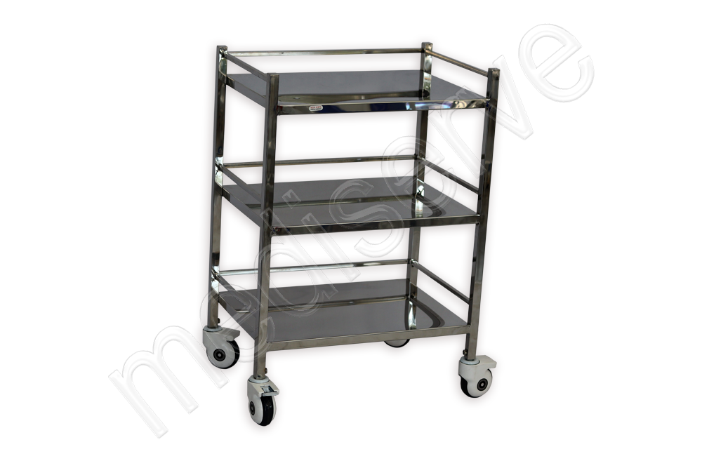 MS 612:- Instrument Trolley 3 Tier (SS)